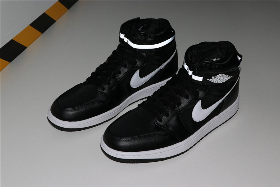 Air Jordan 1 Strap Bred Black White Shoes - Click Image to Close